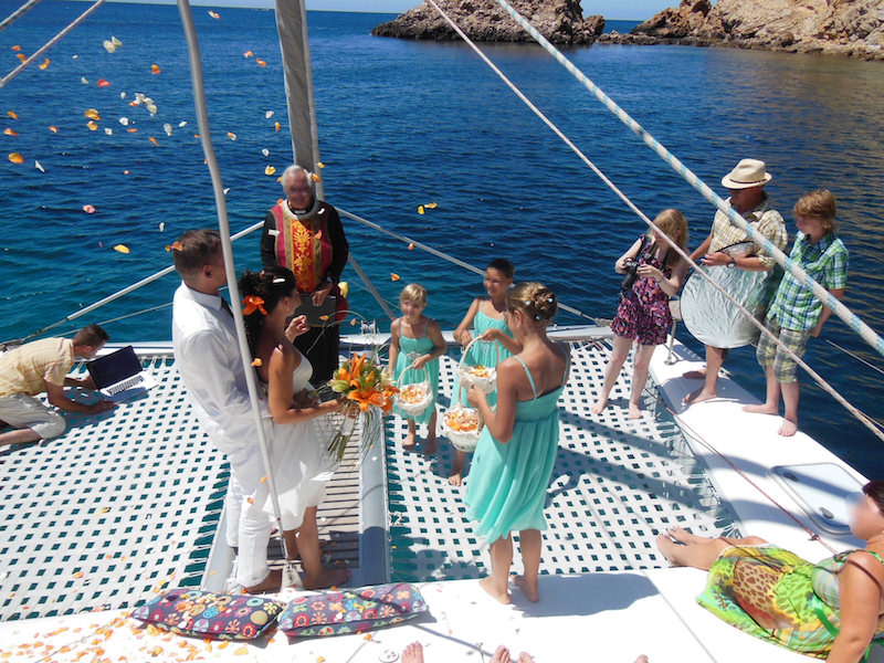 Hochzeitsfeier Katamaran Mallorca